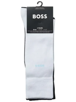 Lot de 2 paires de chaussettes hautes différentes en coton bleues