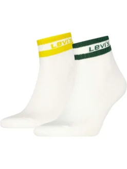 Lot de 2 paires de chaussettes en coton mélangé multicolores à rayures