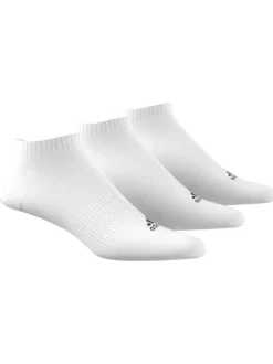 Lot de 3 paires de chaussettes coupe basse en coton blanc uni avec logo