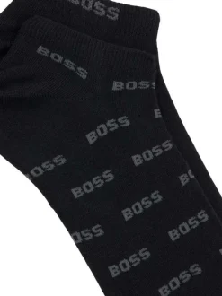 Lot de 2 paires de chaussettes basses noires en maille épaisse