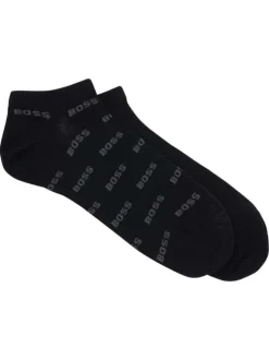 Lot de 2 paires de chaussettes basses noires en maille épaisse
