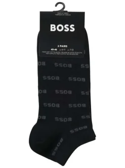 Lot de 2 paires de chaussettes basses noires en maille épaisse