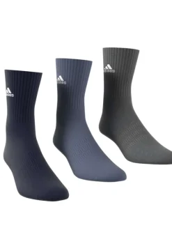 Lot de 3 paires de chaussettes multicolores rayées hautes et logo blanc