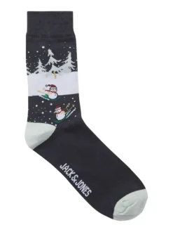 Lot de 3 paires de chaussettes hautes en coton mélangé multicolores imprimées