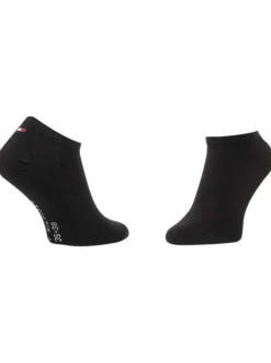 Lot de 2 paires de chaussettes basses en coton mélangé noires unies
