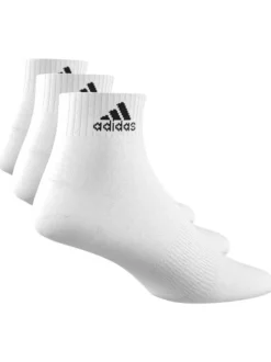 Lot de 3 paires de chaussettes coupe quarter en partie en coton blanc uni