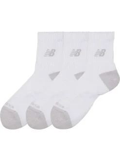 Lot de 3 paires de chaussettes basses blanches unies avec logo imprimé