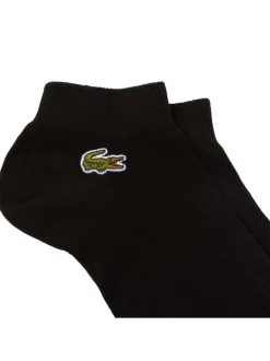 Lot de 3 paires de chaussettes basses en coton mélangé noires unies coupe courte