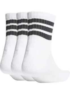 Lot de 3 paires de chaussettes mi-hautes blanches pourvues du logo de la marque