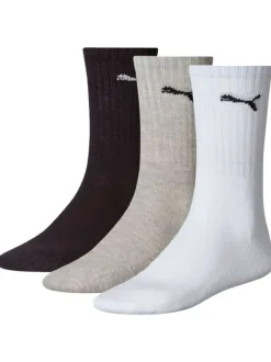 Lot de 3 paires de chaussettes en coton mélangé unies avec coupe haute