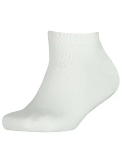 Lot de 2 paires de chaussettes basses en coton mélangé blanches unies