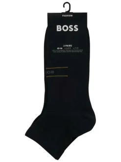 Lot de 2 paires de chaussettes basses en coton mélangé noires