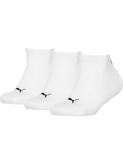 Lot de 3 paires de chaussettes basses en coton mélangé blanc uni