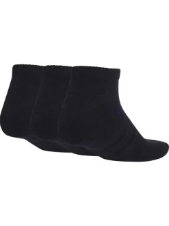 Lot de 3 paires de chaussettes basses noires pourvues du logo de la marque