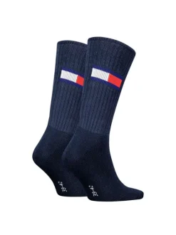 Lot de 2 paires de chaussettes en coton mélangé nuit unies coupe haute