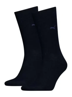 Lot de 2 paires de chaussettes marine unies avec une coupe haute