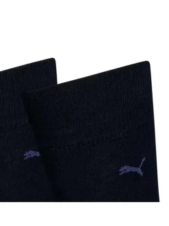 Lot de 2 paires de chaussettes marine unies avec une coupe haute