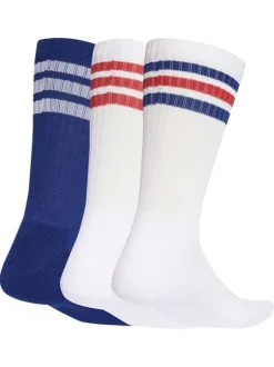 Lot de 3 paires de chaussettes hautes multicolores pourvues du logo de la marque