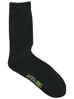Lot de 3 paires de chaussettes hautes en coton mélangé noires imprimées