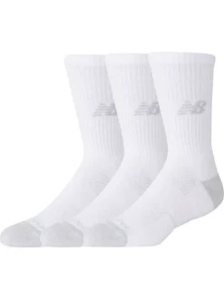Lot de 3 paires de chaussettes hautes blanches unies avec logo imprimé
