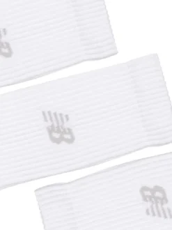 Lot de 3 paires de chaussettes hautes blanches unies avec logo imprimé