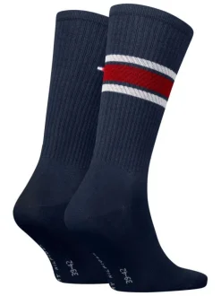 Lot de 2 paires de chaussettes en coton mélangé marine coupe haute
