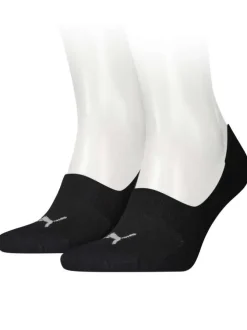 Lot de 2 paires de socquettes en coton mélangé noires unies avec logo de la marque