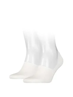 Lot de 2 paires de soquettes blanches en coton uni
