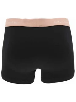 Lot de 5 boxer classique en coton noir uni avec une coupe fermée
