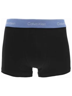 Lot de 5 boxer classique en coton noir uni avec une coupe fermée