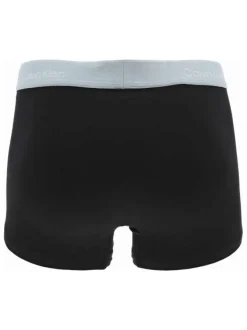 Lot de 5 boxer classique en coton noir uni avec une coupe fermée