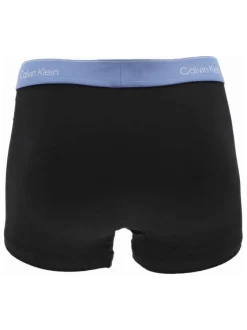 Lot de 5 boxer classique en coton noir uni avec une coupe fermée