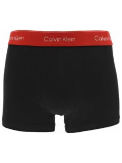 Lot de 5 boxer classique en coton noir uni avec une coupe fermée