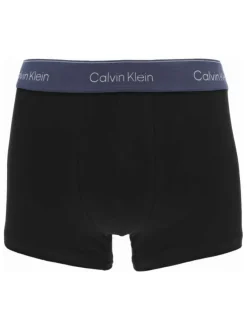 Lot de 5 boxer classique en coton noir uni avec une coupe fermée