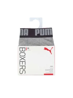 Lot de 2 boxer en coton anthracite et noir à bande élastiquée brodée