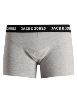 Lot de 3 boxer en coton multicolore uni avec une coupe fermée et nom imprimé