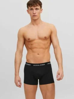 Lot de 3 boxer en coton multicolore uni avec une coupe fermée et nom imprimé