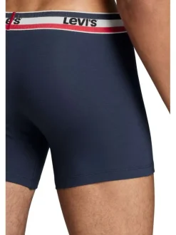 Lot de 2 Boxers bicolore marine et gris clair en coton biologique