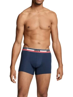 Lot de 2 Boxers bicolore marine et gris clair en coton biologique