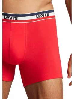 Lot de 2 Boxers bicolore rouge et gris foncé en coton biologique