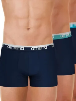 Lot de 3 boxers bleus en coton pourvus du logo de la marque