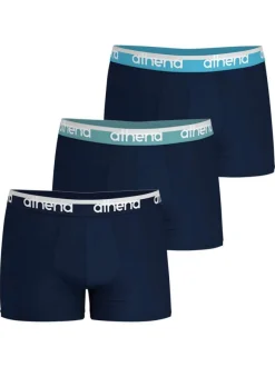 Lot de 3 boxers bleus en coton pourvus du logo de la marque
