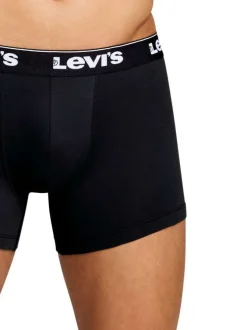 Lot de 3 boxers classique en coton kaki et noir uni avec logo