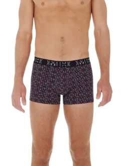 Lot de 2 Boxers classique en coton marine imprimé à coupe fermée
