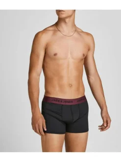 Lot de 3 Boxers classique en coton marine uni avec une taille élastiquée