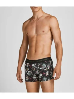 Lot de 3 Boxers classique en coton marine uni avec une taille élastiquée