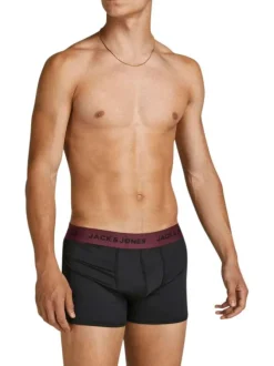 Lot de 3 Boxers classique en coton marine uni avec une taille élastiquée