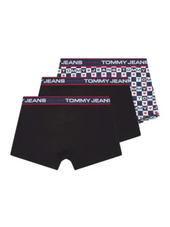 Lot de 3 Boxers classique en coton mélangé noir unis coupe fermée