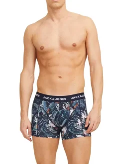 Lot de 3 Boxers classique en coton multicolore imprimé avec une coupe fermée