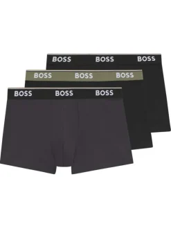 Lot de 3 Boxers classique en coton multicolore uni avec nom iconique